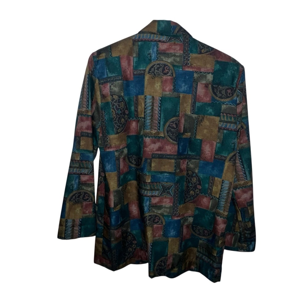 Vintage By‎ Choice Sport California Abstract Sport Jacket Women Medium 1 Button - Picture 3 of 10